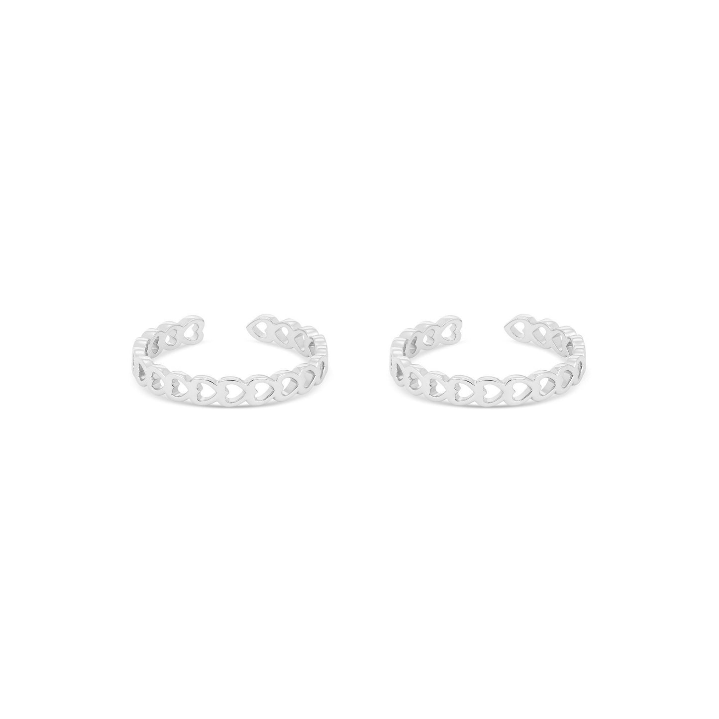 Heartlet Silver Toe Ring
