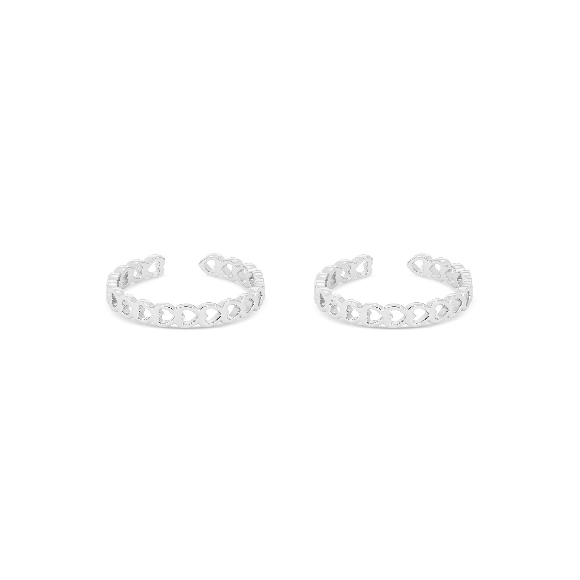 Heartlet Silver Toe Ring