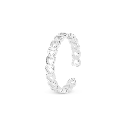 Heartlet Silver Toe Ring