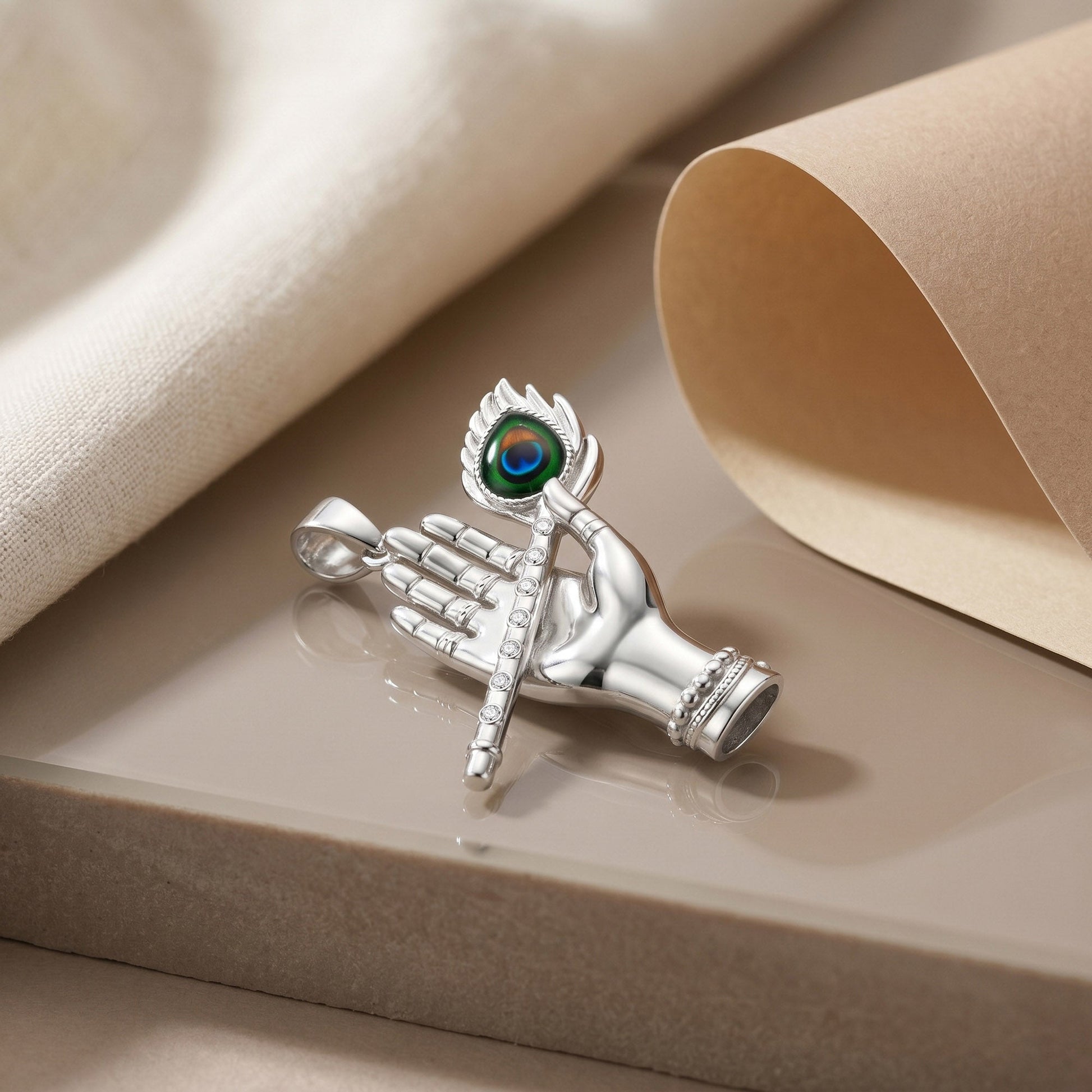 Krishna Hand Flute Pendant