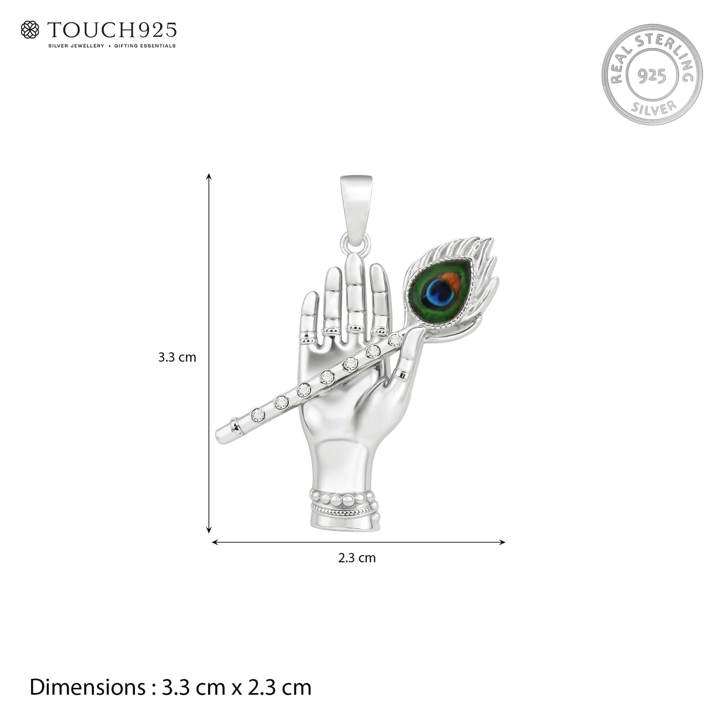 Krishna Hand Flute Pendant