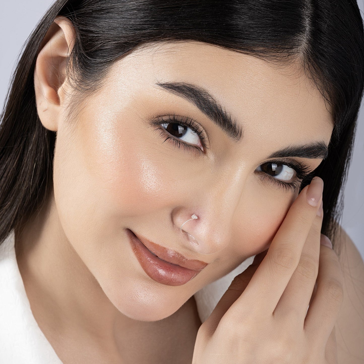 Heart Stone Nose Ring