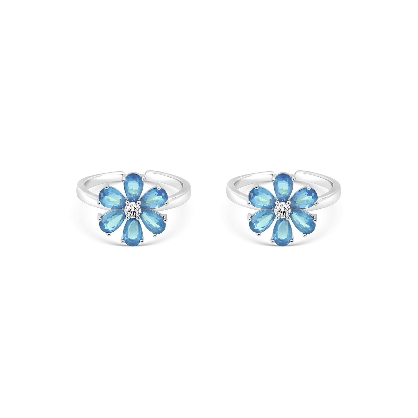 Petaline Silver Toe Ring