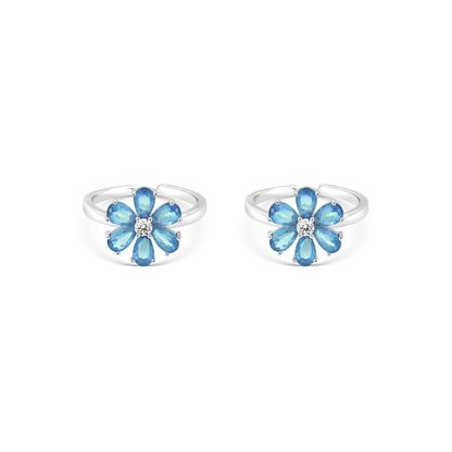 Petaline Silver Toe Ring