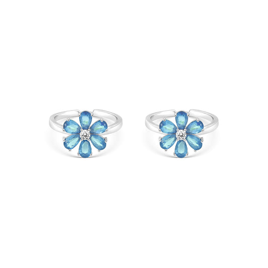 Petaline Silver Toe Ring