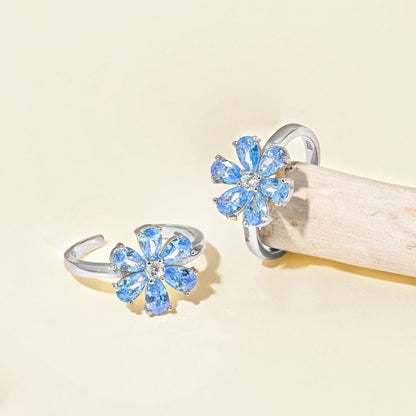 Petaline Silver Toe Ring