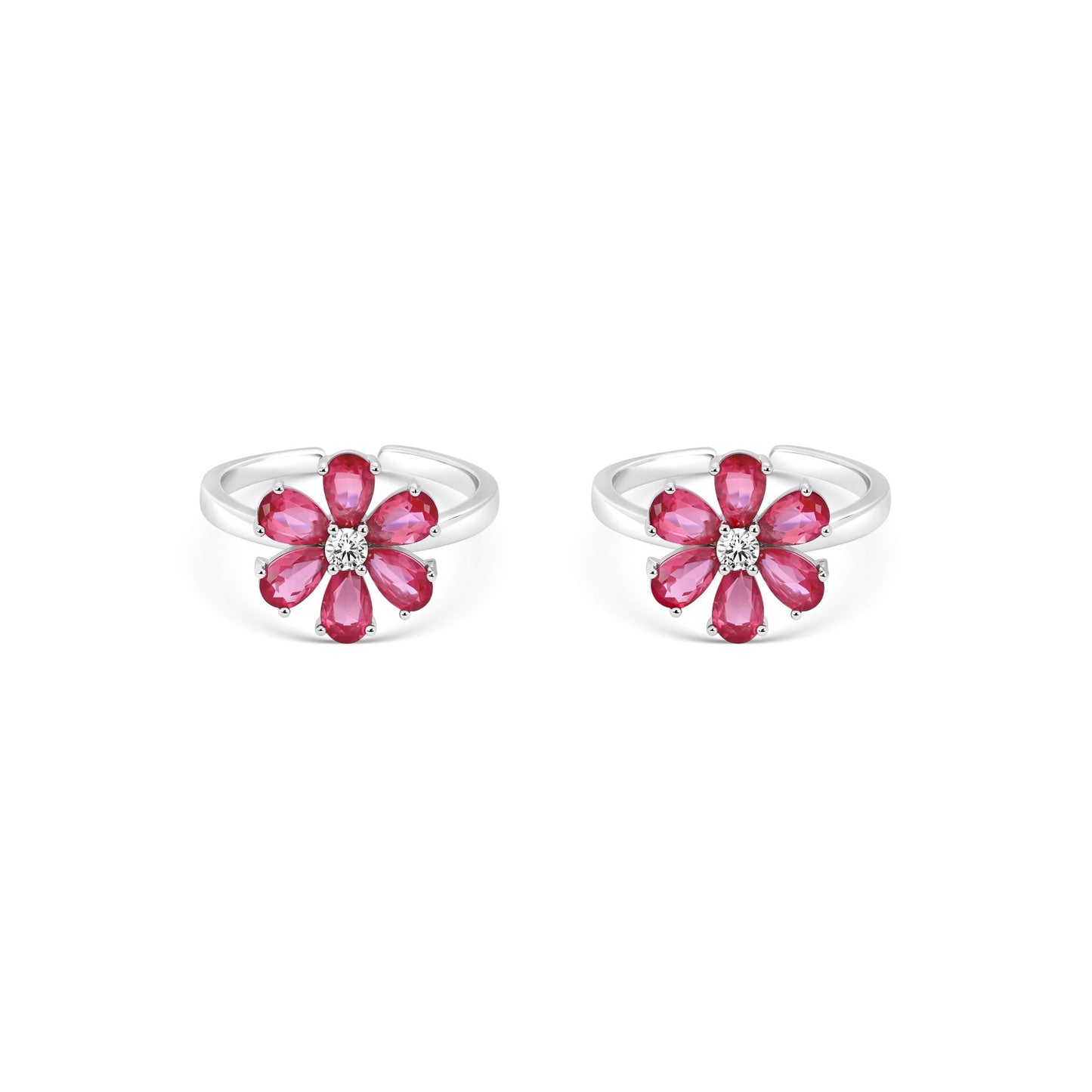 Petaline Silver Toe Ring
