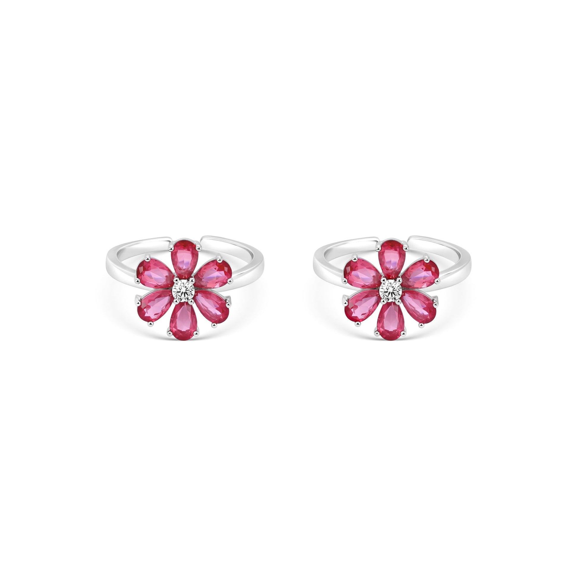 Petaline Silver Toe Ring