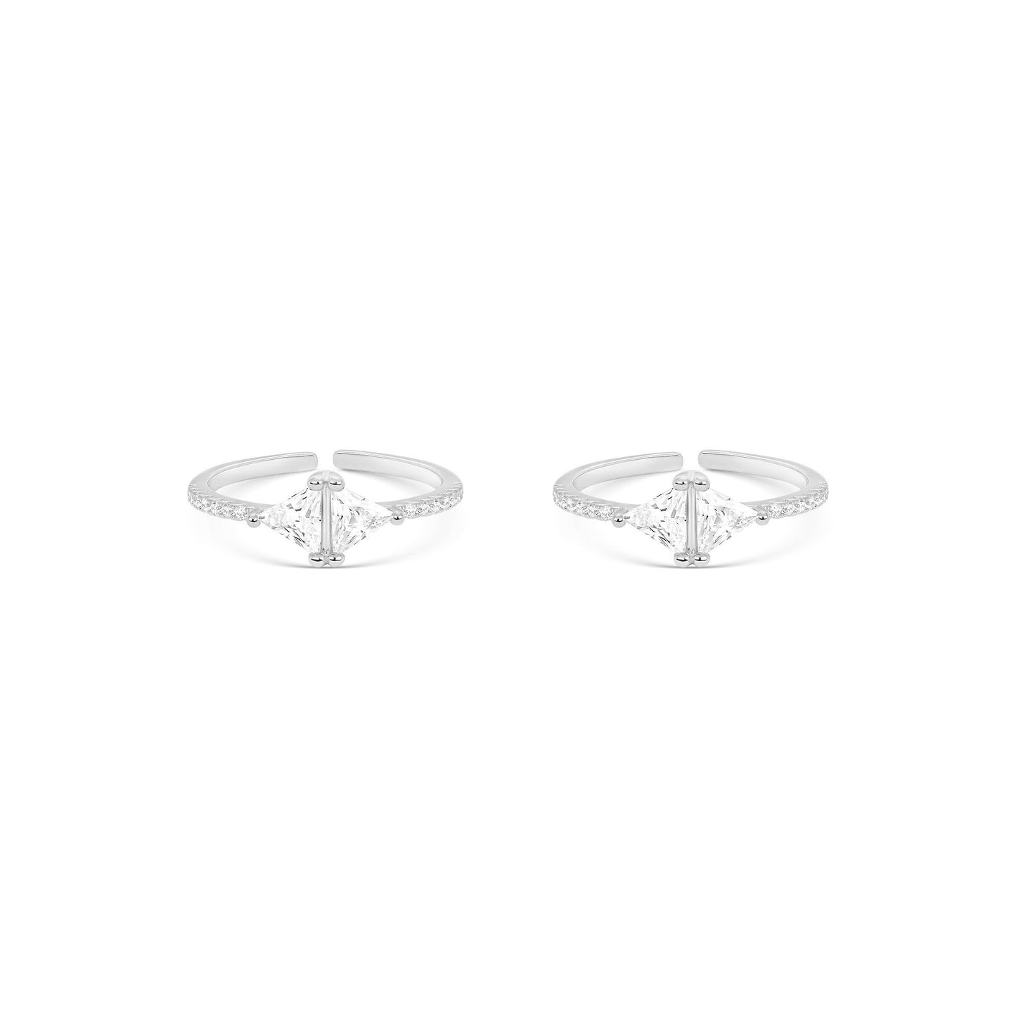 Prism Silver Toe Ring
