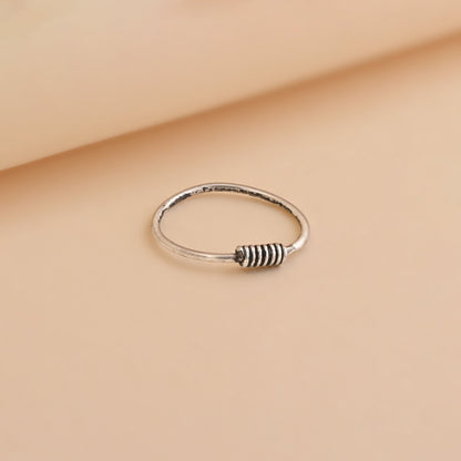 Spiral Oxidized Nose Ring