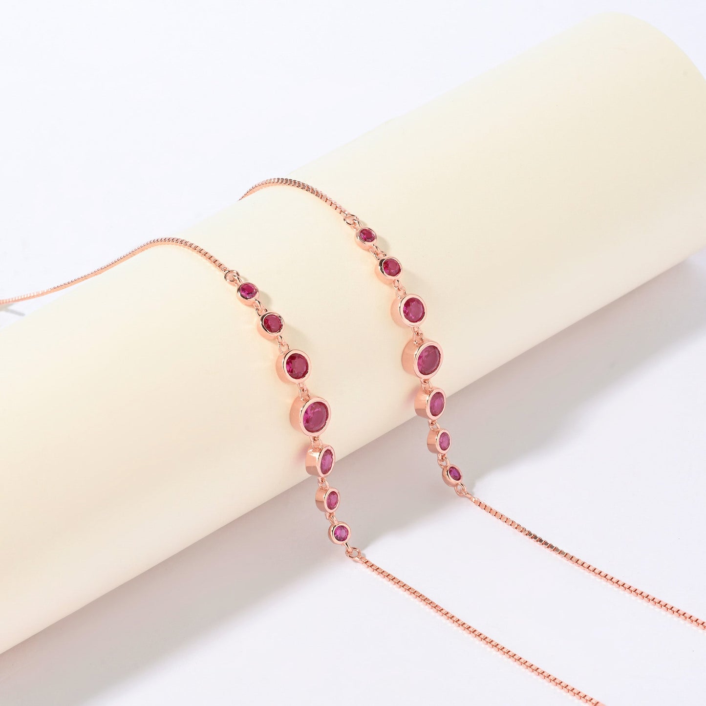 Crimson Silver Anklet