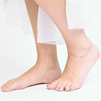 Crimson Silver Anklet