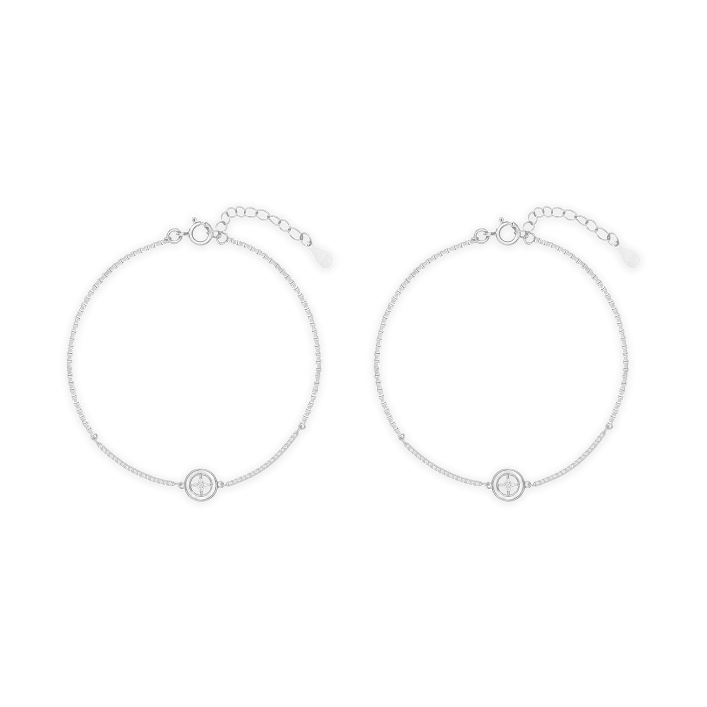 Aurora Star Silver Anklet
