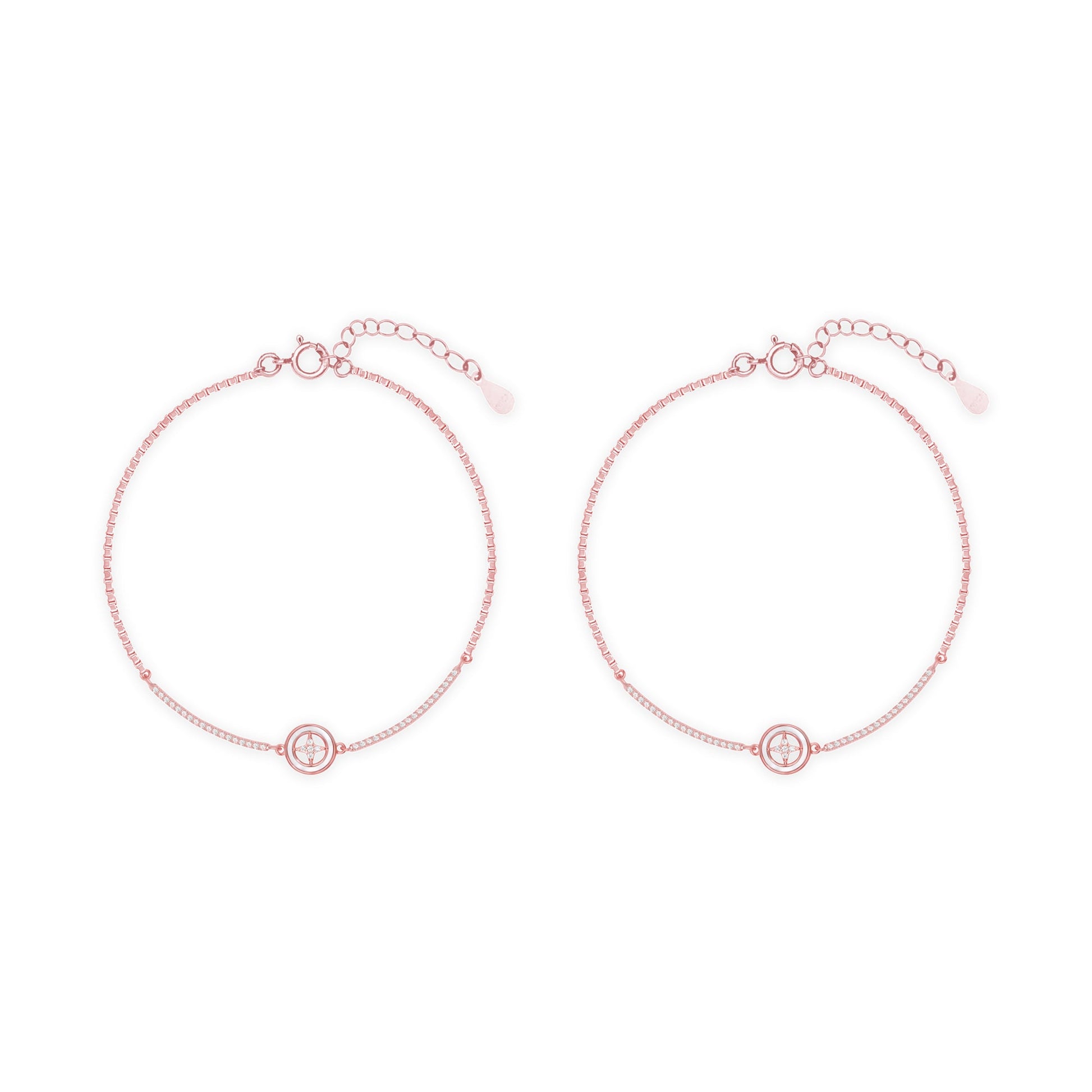 Aurora Star Silver Anklet