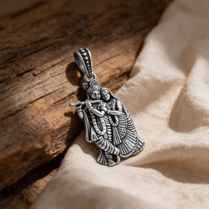 Radha Krishna Divine Pendant
