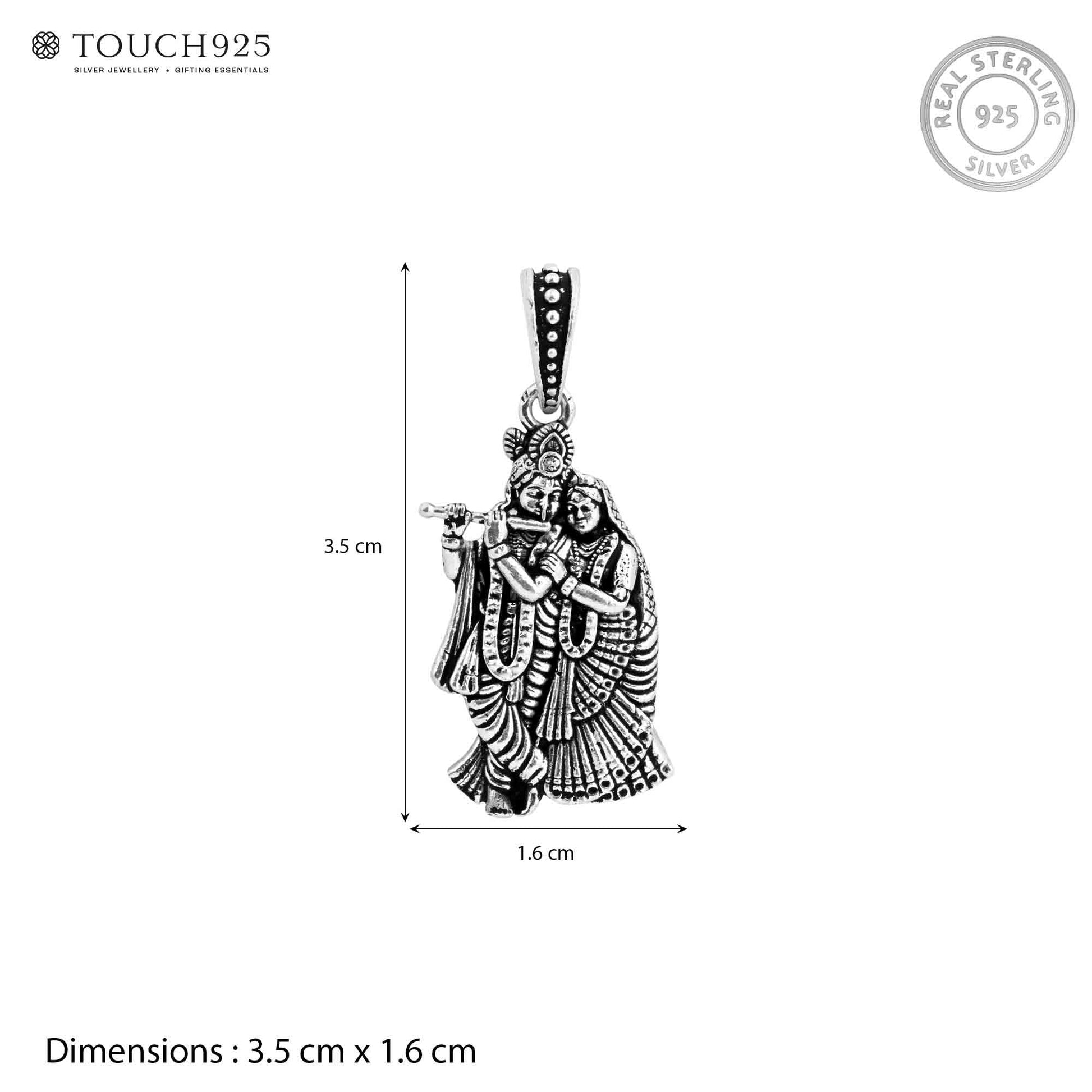 Radha Krishna Divine Pendant