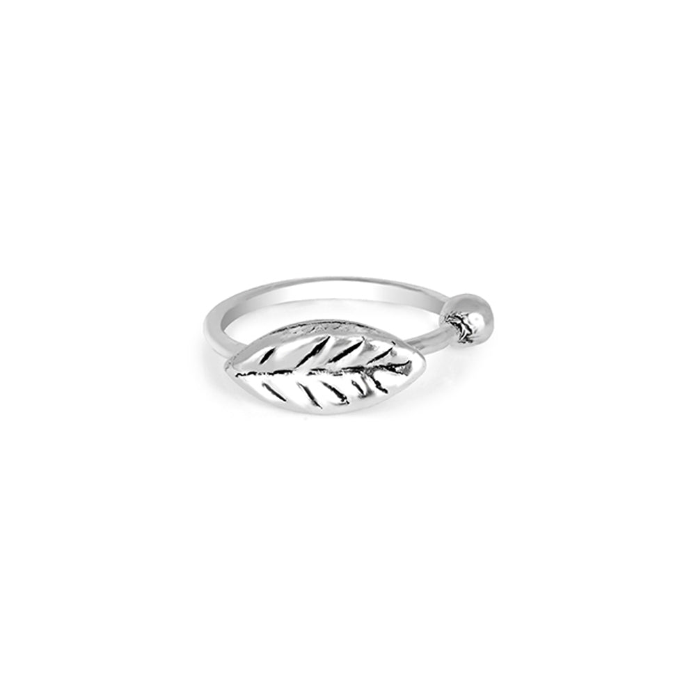 Leaf Motif Bead Nose Ring