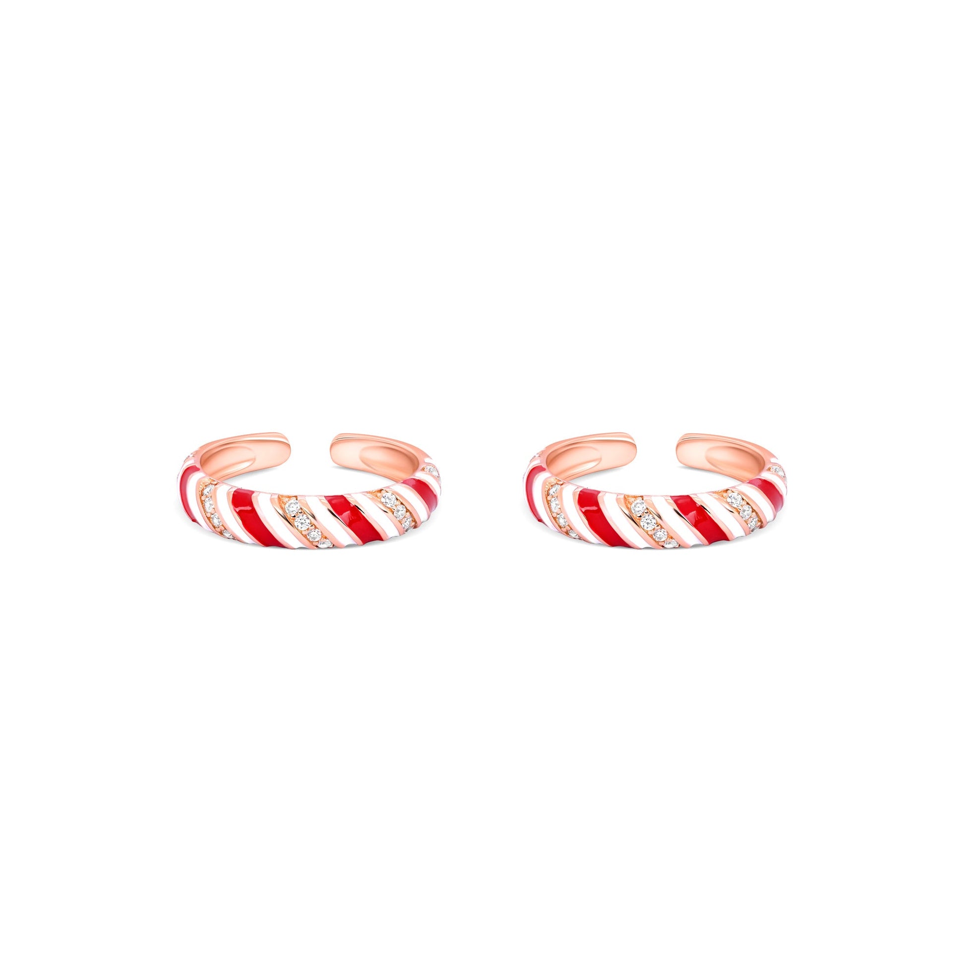 Candy Swirl Silver Toe Ring