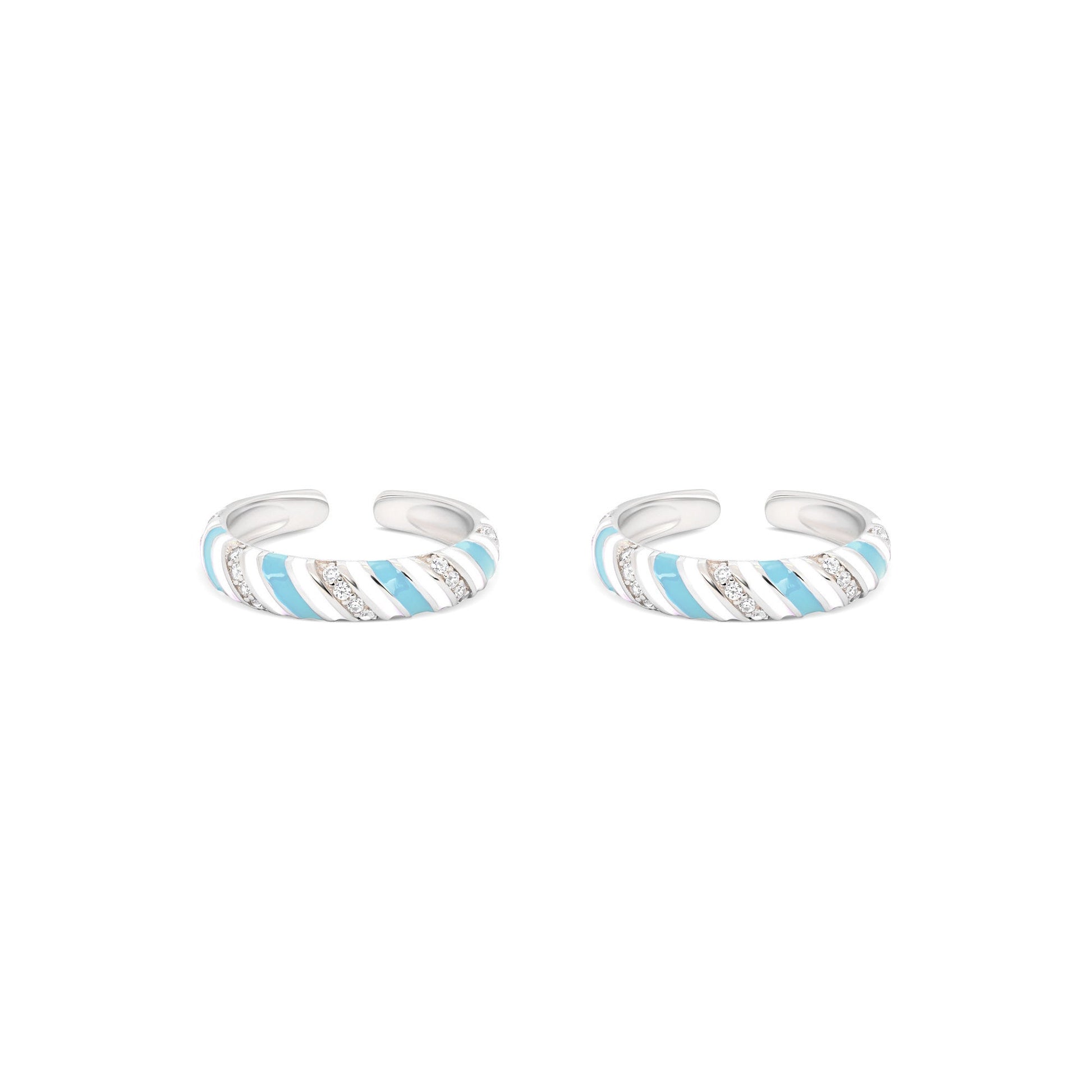 Candy Swirl Silver Toe Ring