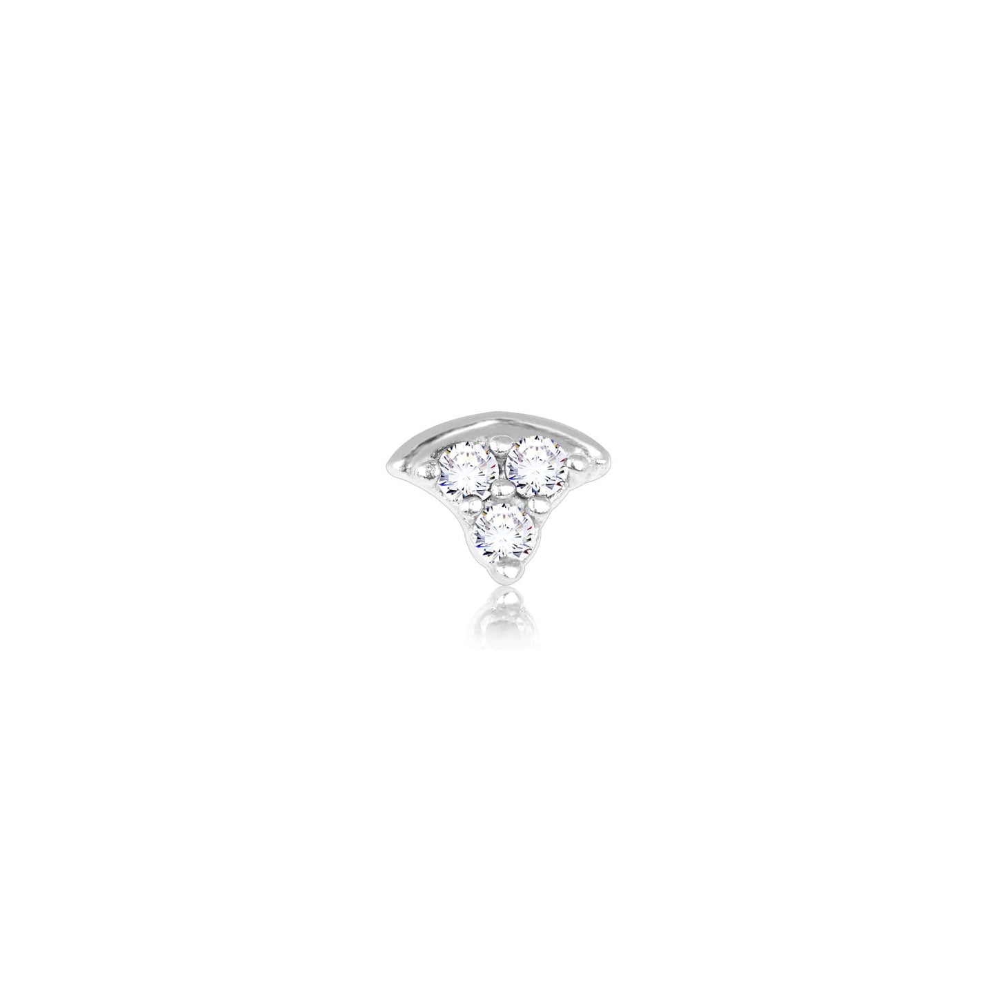 Triangular Silver Nose Pin