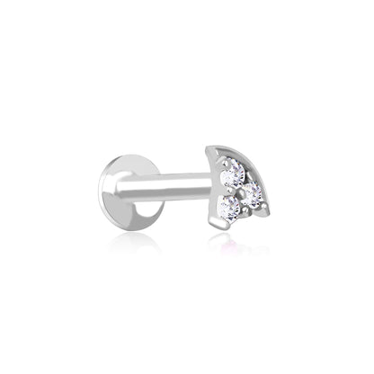 Triangular Silver Nose Pin
