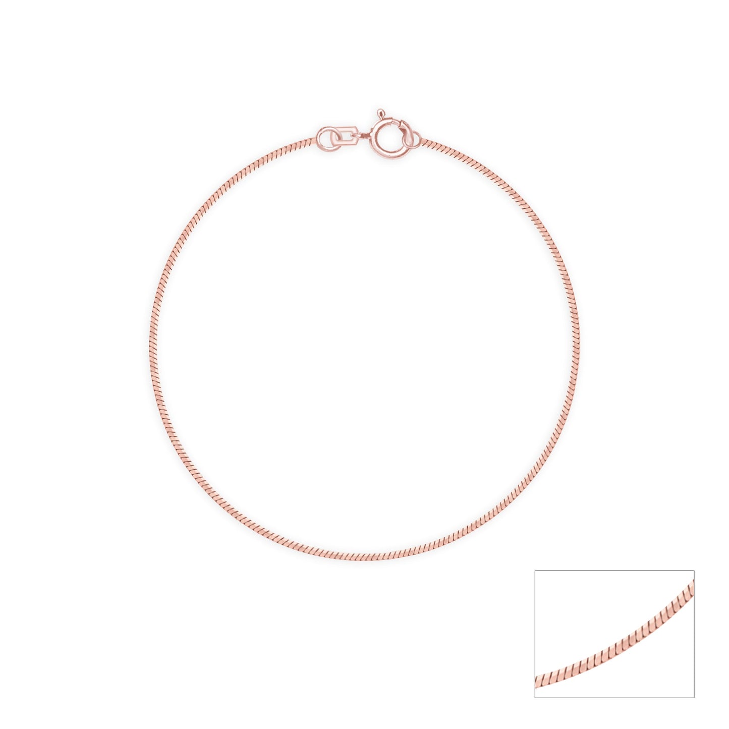Gleam Line Silver Anklet