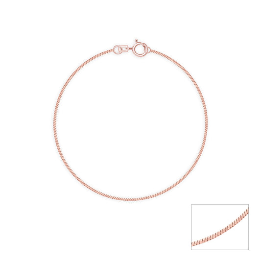 Gleam Line Silver Anklet