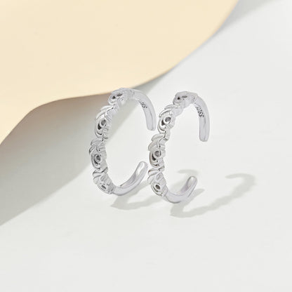 Whirls Silver Toe Ring