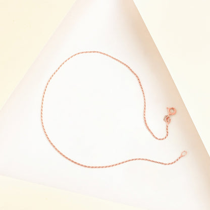 Twist Weave Silver Anklet
