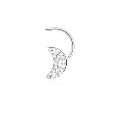 Crescent Glow Nose Pin