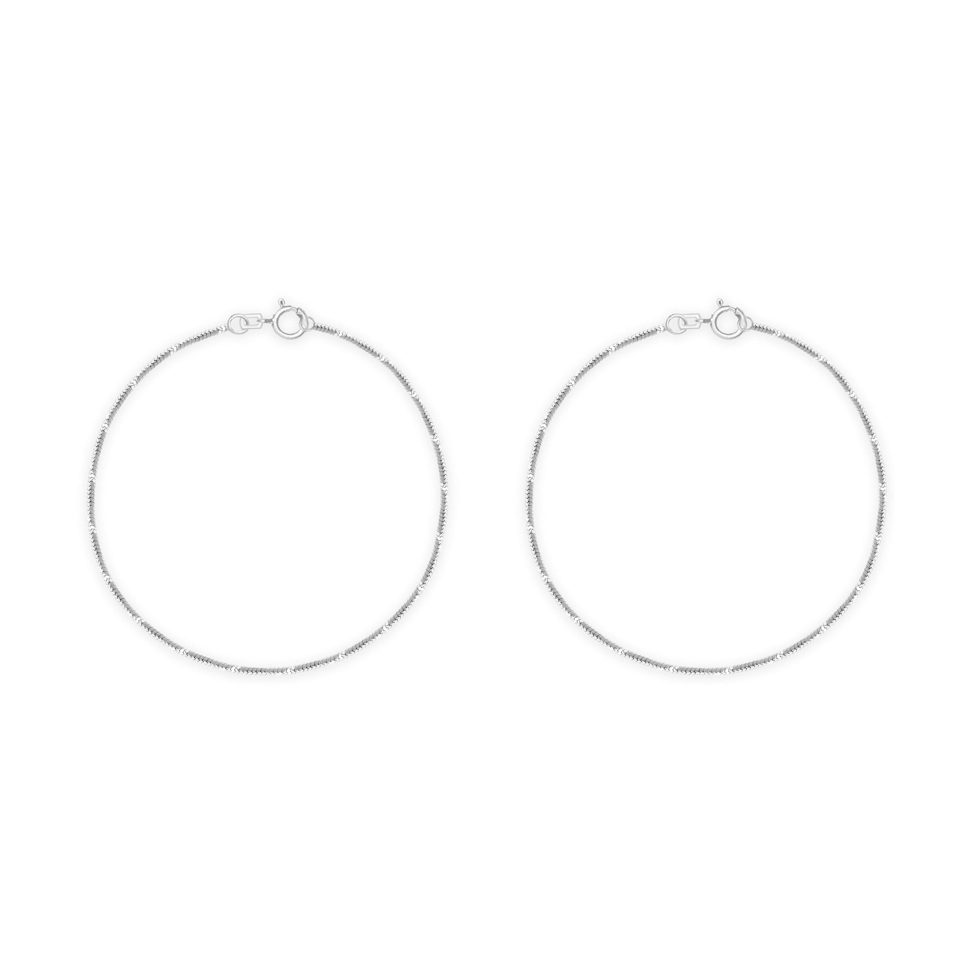 Shimmer Line Silver Anklet