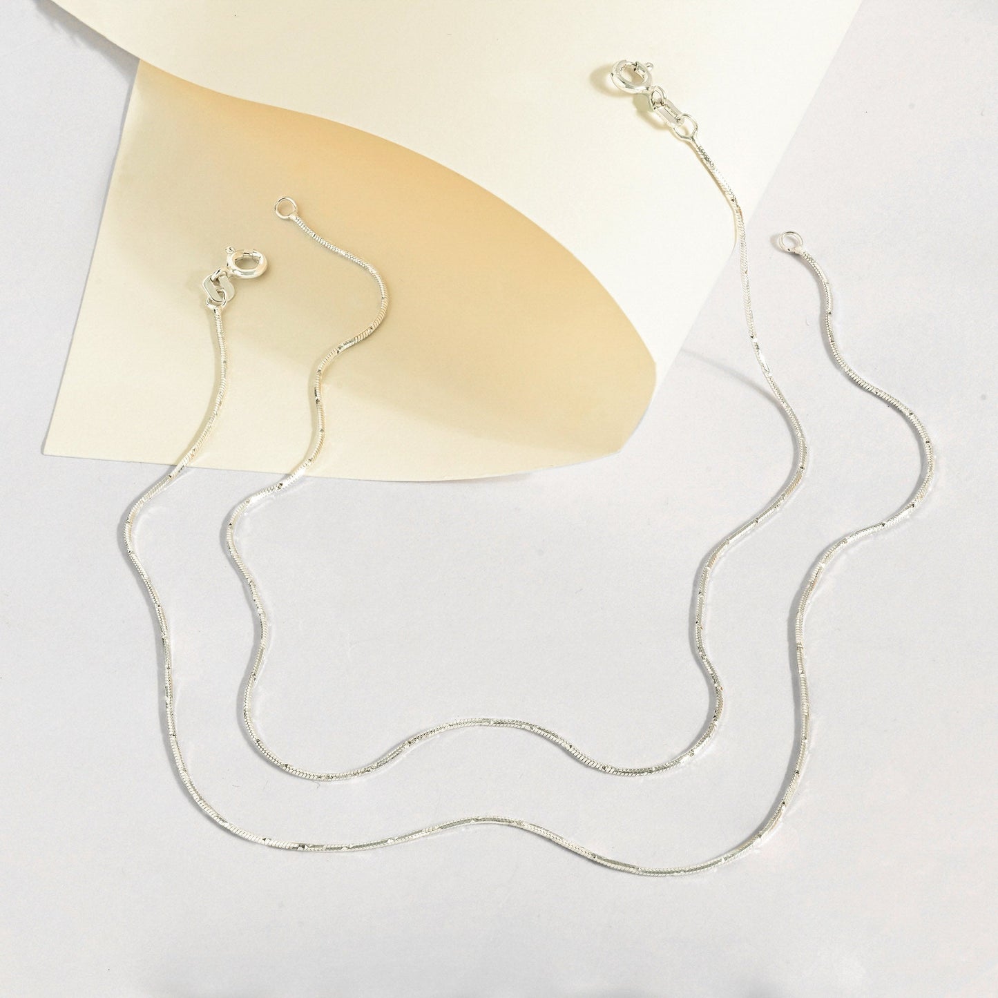 Shimmer Line Silver Anklet