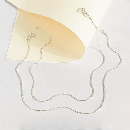 Shimmer Line Silver Anklet