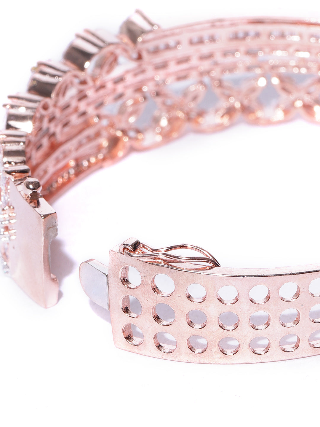 QuadShine - Floral American Diamond Bracelet For Women And Girls