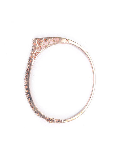 American Diamond Rose Gold Plated Kada Bracelet