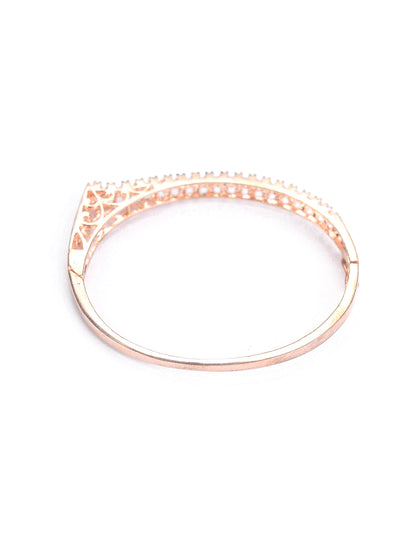 American Diamond Rose Gold Plated Kada Bracelet