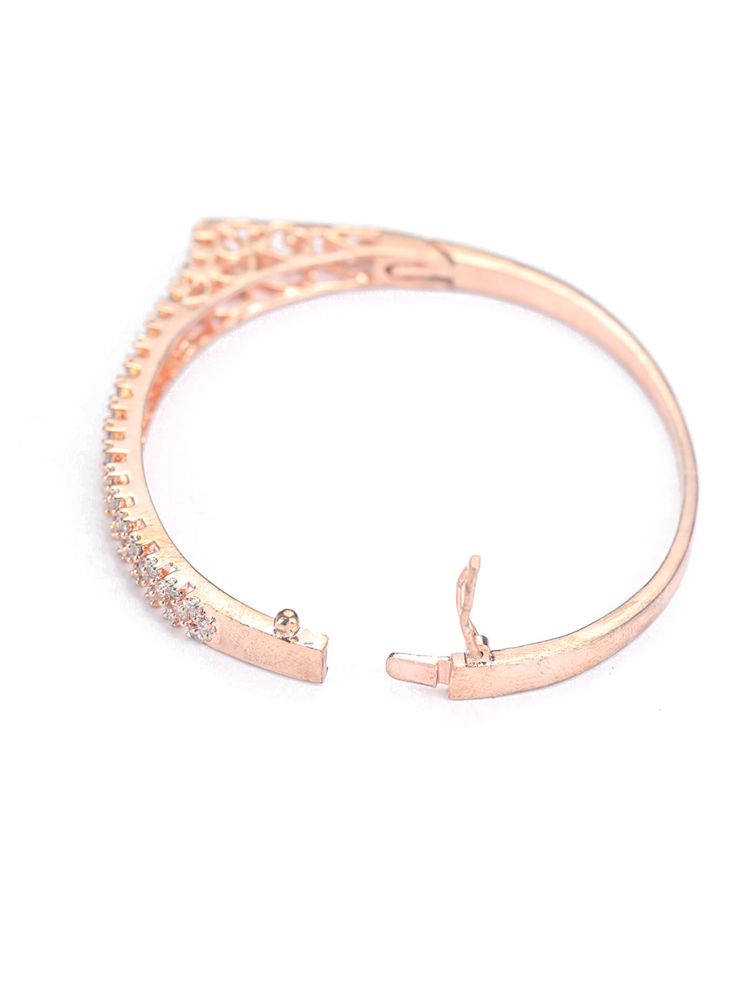 American Diamond Rose Gold Plated Kada Bracelet