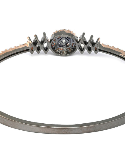 Dual Toned American Diamond Floral Bracelet