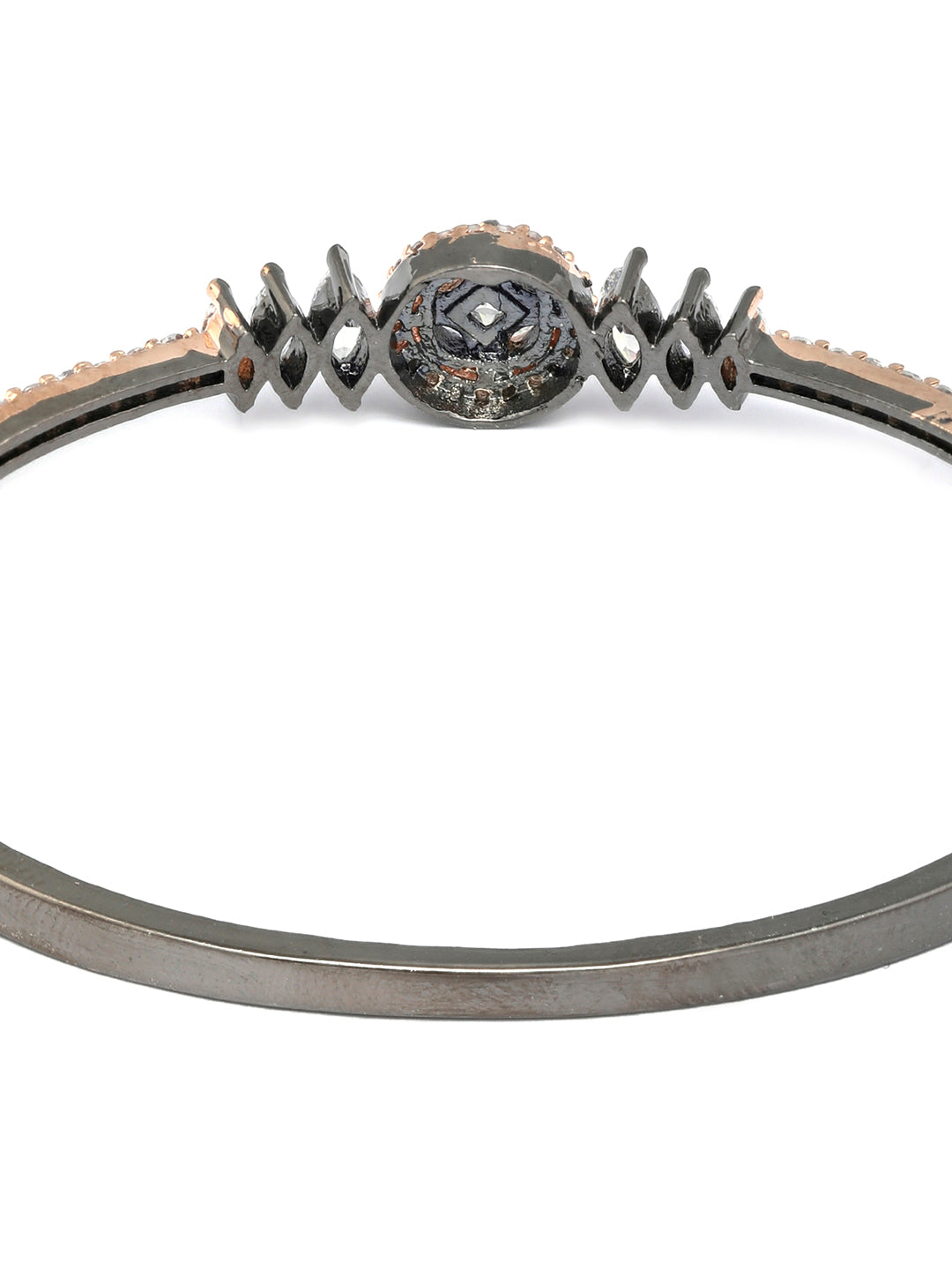 Dual Toned American Diamond Floral Bracelet