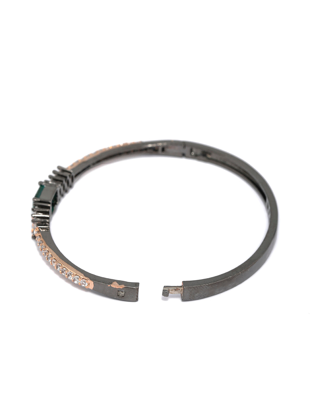 Dual Toned American Diamond Floral Bracelet