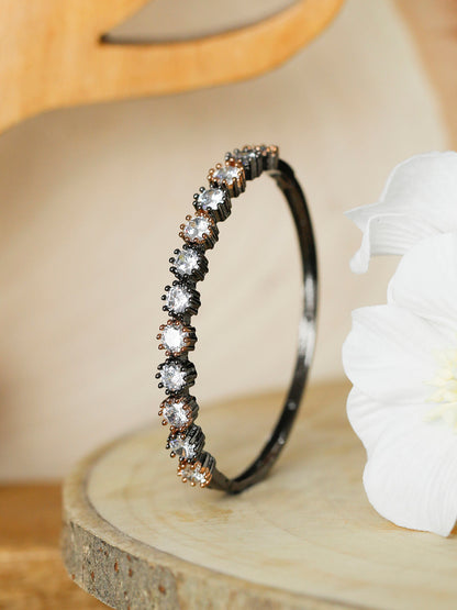 Dual Toned American Diamond Bracelet