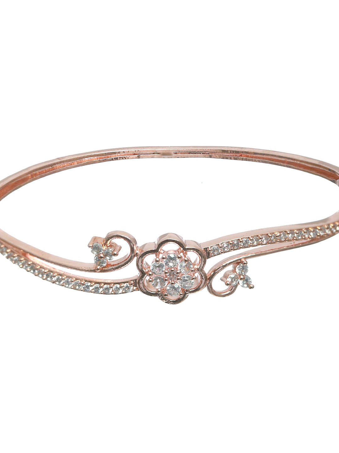 Priyaasi Elegant Rose Gold Floral Bracelet