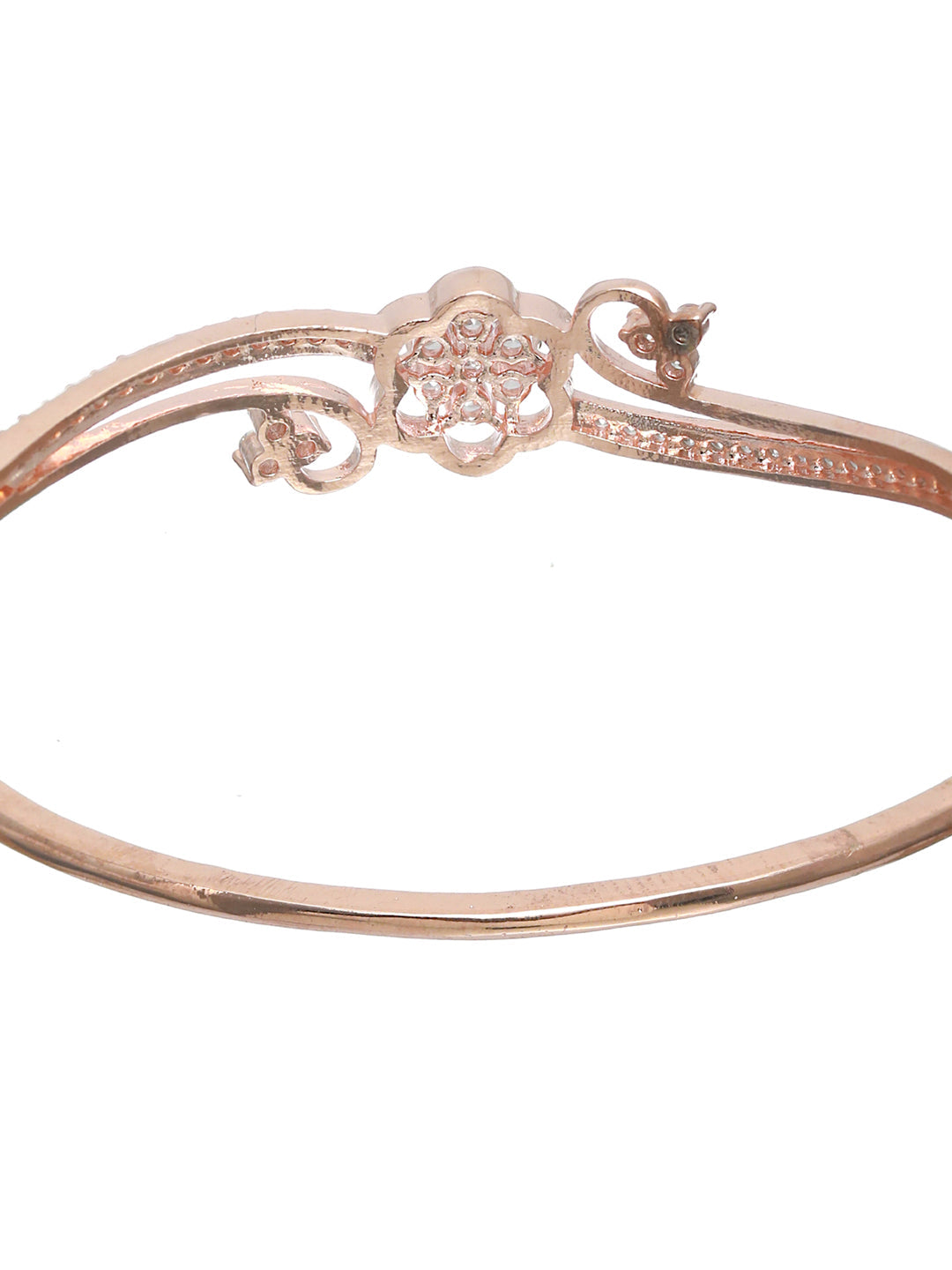 Priyaasi Elegant Rose Gold Floral Bracelet