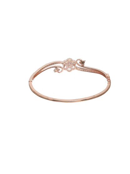 Priyaasi Elegant Rose Gold Floral Bracelet