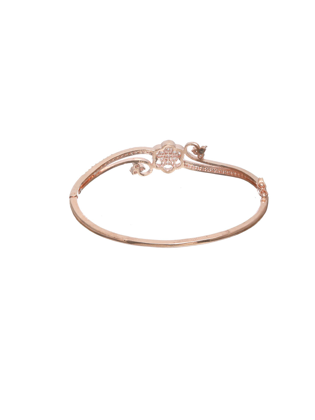 Priyaasi Elegant Rose Gold Floral Bracelet