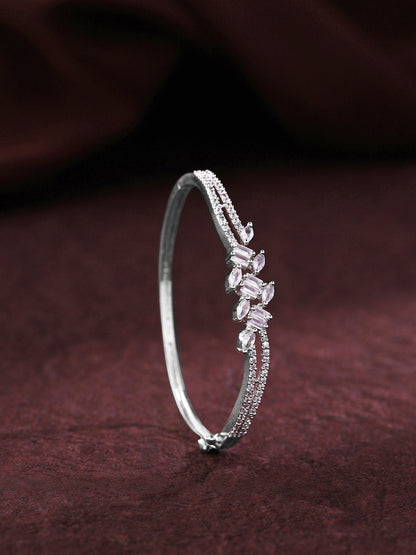 Priyaasi American Diamond Brilliance on Silver-Plated Wrist Poetry