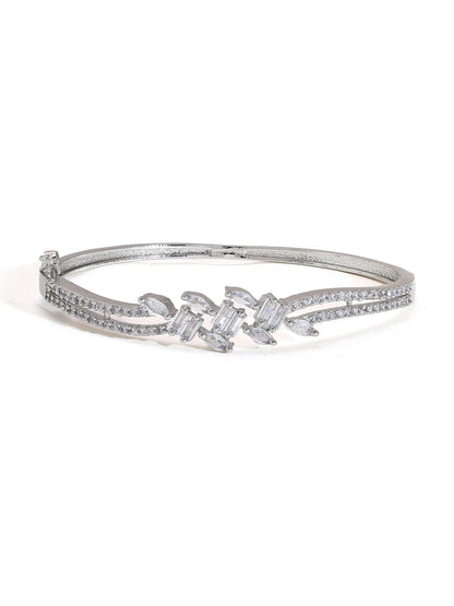 Priyaasi American Diamond Brilliance on Silver-Plated Wrist Poetry