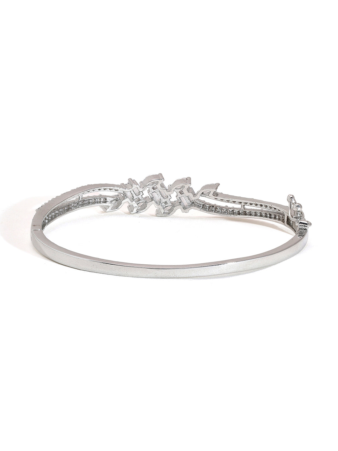 Priyaasi American Diamond Brilliance on Silver-Plated Wrist Poetry