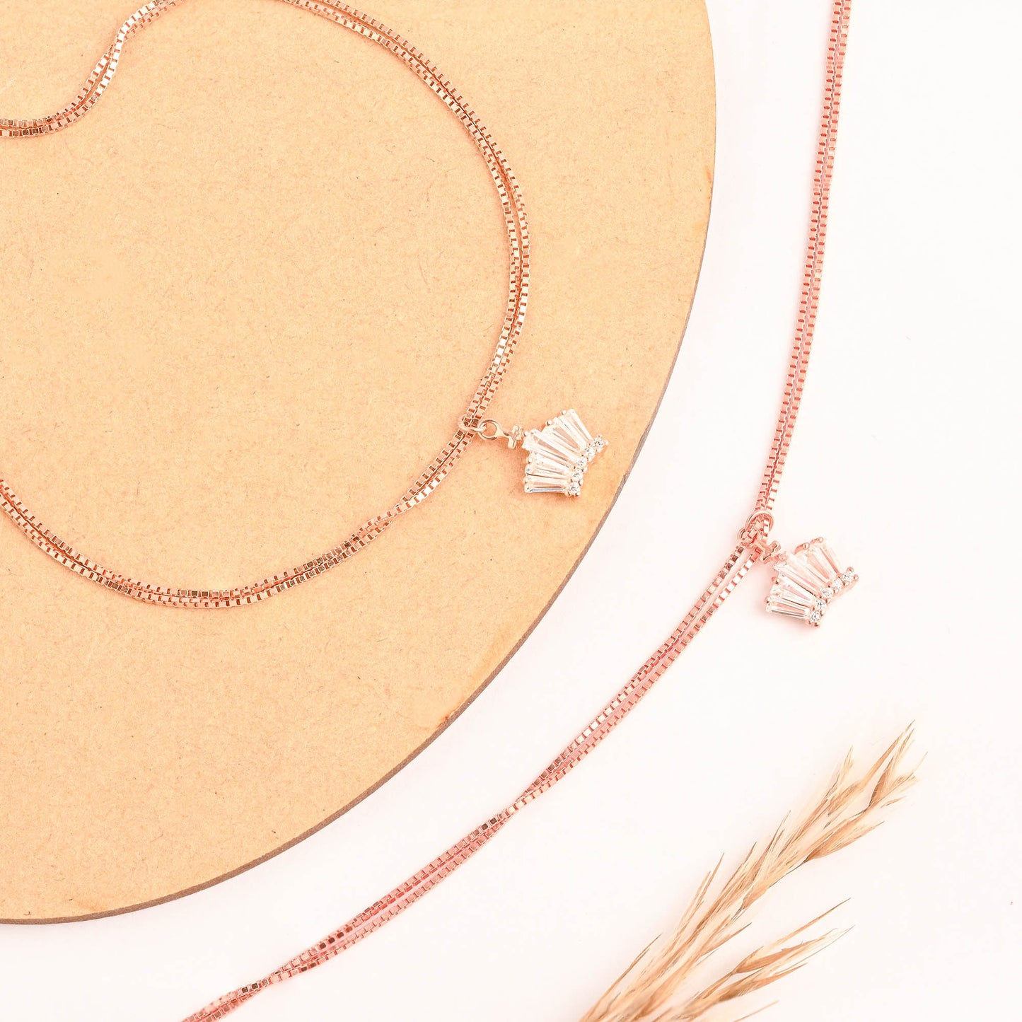 Crystal Flare Silver Anklet