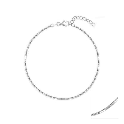Classic Twist Silver Anklet